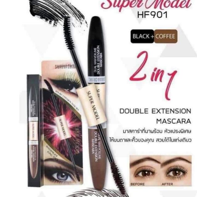 Mascara 2 Đầu SIVANNA COLORS Super Model Dual Max