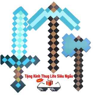 Combo Rìu Kiếm Cúp Minecraft Cực Đẹp [Tặng Kính Thug Life]