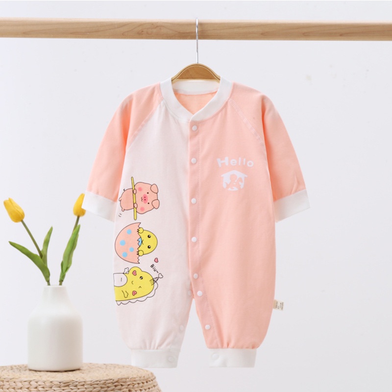Body dài tay cho bé trai, bé gái, bodysuit liền thân 100% cotton, hàng xuất khẩu cao cấp _ BD41