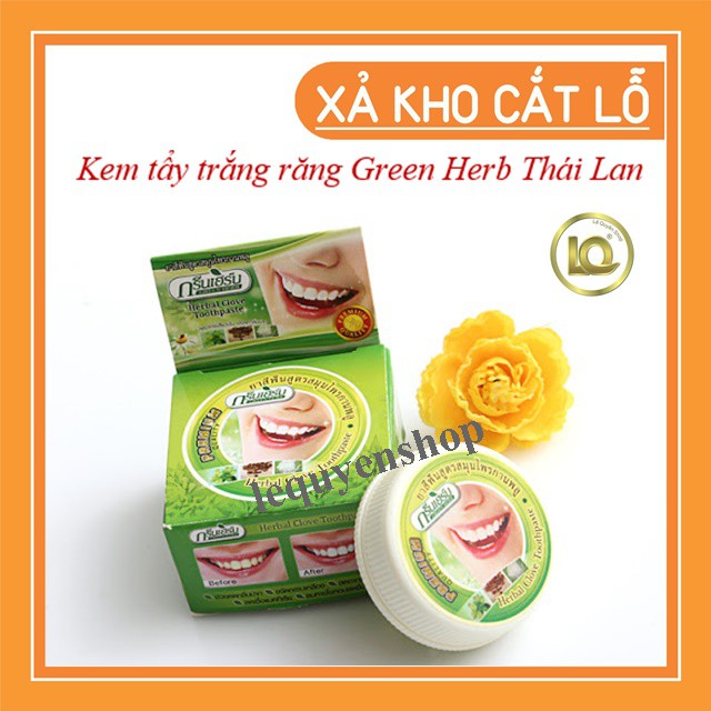 [Hiệu Qủa 100%] Kem tẩy trắng răng Green Herb Thái Lan