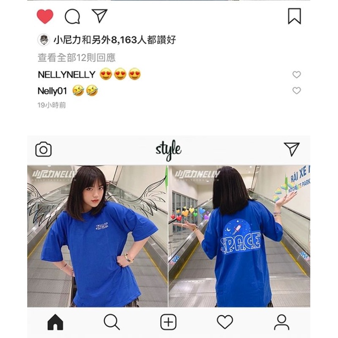 Áo Thun Tay Lỡ In Hình SPACE Màu Xanh  Áo Phông Unisex Nam Nữ