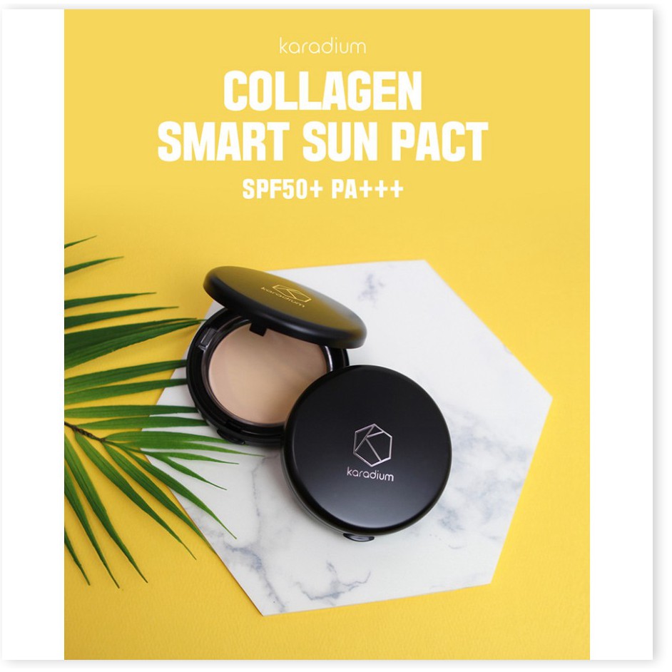 [Mã giảm giá] Phấn Phủ Kiềm Dầu, Dưỡng Da Hiệu Qủa Karadium Collagen Smart Sun Pact SPF 50+/PA+++ 11g