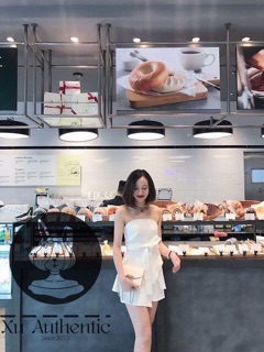 Jumsuit ống thắt nơ eo