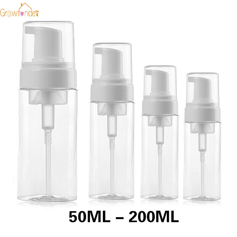 Chai Nhựa Trong Suốt Dạng Bơm Đựng Xà Phòng 50/80/100/150/200ML