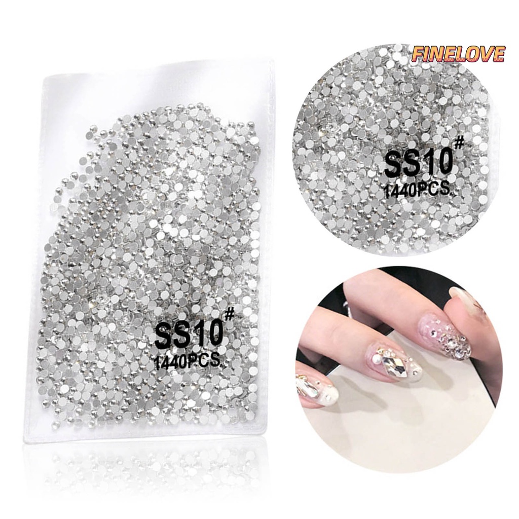 Set 1440 Hạt Đá Thủy Tinh Trong Suốt Dùng Trang Trí Móng Tay Ốp
