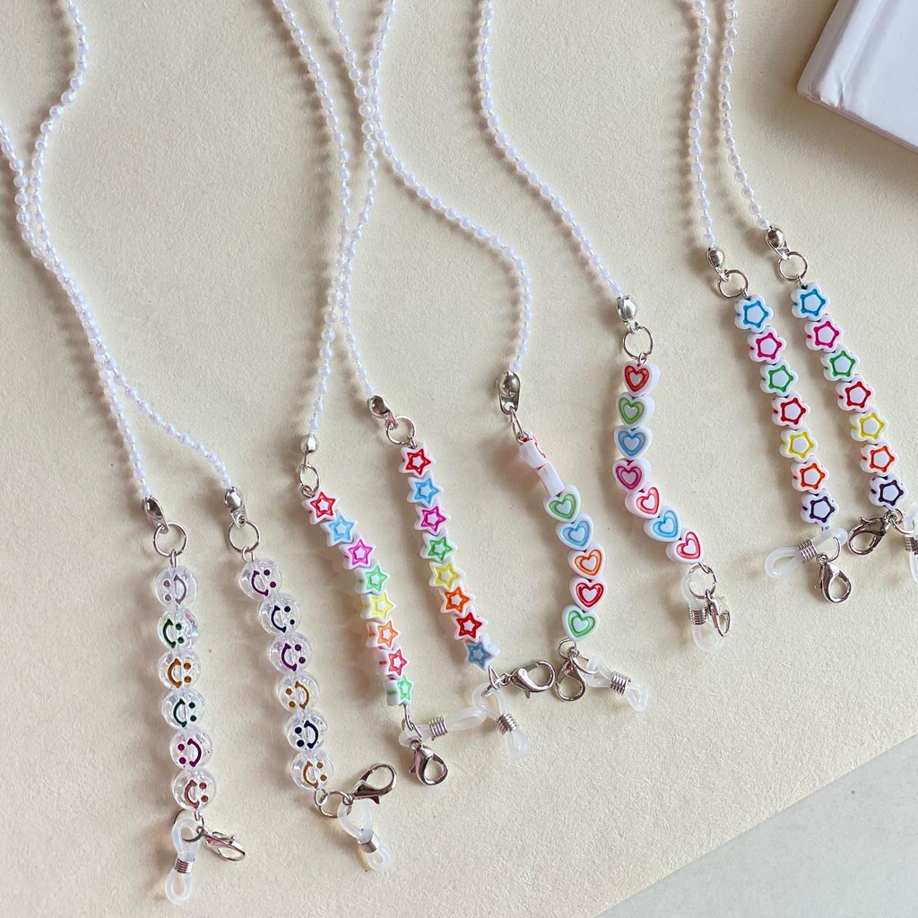 Dây đeo khẩu trang ngọc sao tim