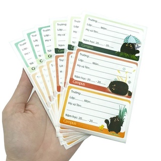 Nhãn vở Campus Meow NT-MEO-18 (18 nhãntúi)