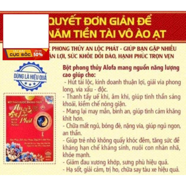 Bột thảo dược phong thủy Alofa