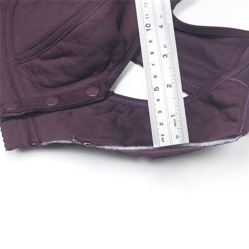 Áo ngực cotton không gọng nâng ngực 3 nút cài trước kiểu dáng thời trang
