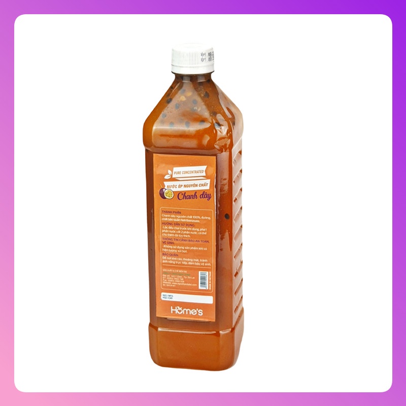 Chai nước cốt chanh dây Ngọc Thảo loại 1000ml