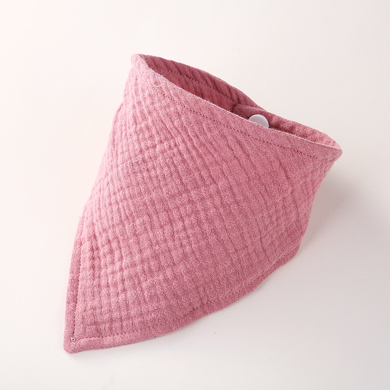 Yếm Ăn cotton Hai Lớp Hình Tam Giác Phong Cách Âu Mỹ Cho Bé