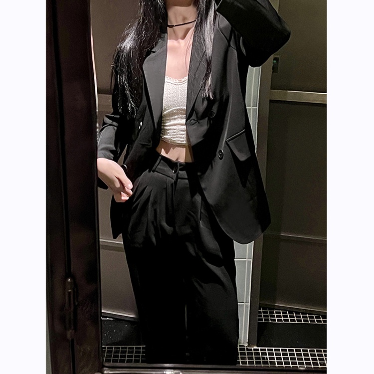 Áo khoác vest blazer nữ Form rộng dáng dài 2 lớp Thiết kế Hàn Quốc Blazer tay dài nữ đẹp Thời trang Cao cấp | BigBuy360 - bigbuy360.vn