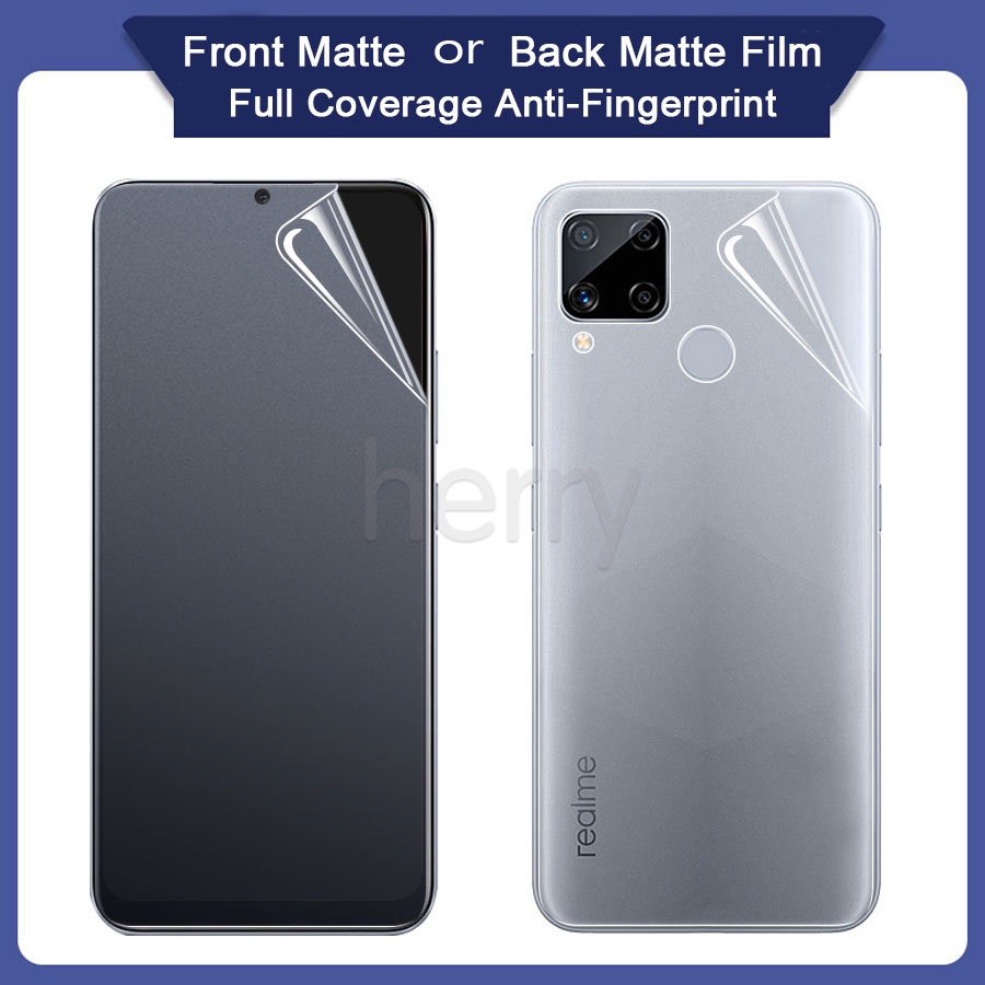 PPF Miếng Dán Hydrogel Mềm Mặt Trước/Sau Cho Realme 10 Pro+ 9i 9 8i 8 7 6 6i 5i 5 3 Pro C20 C25 C25S C3 C11 C12 C21 C15 Lưng