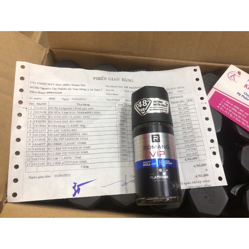 Lăn khử mùi nam Romano VIP 50ml