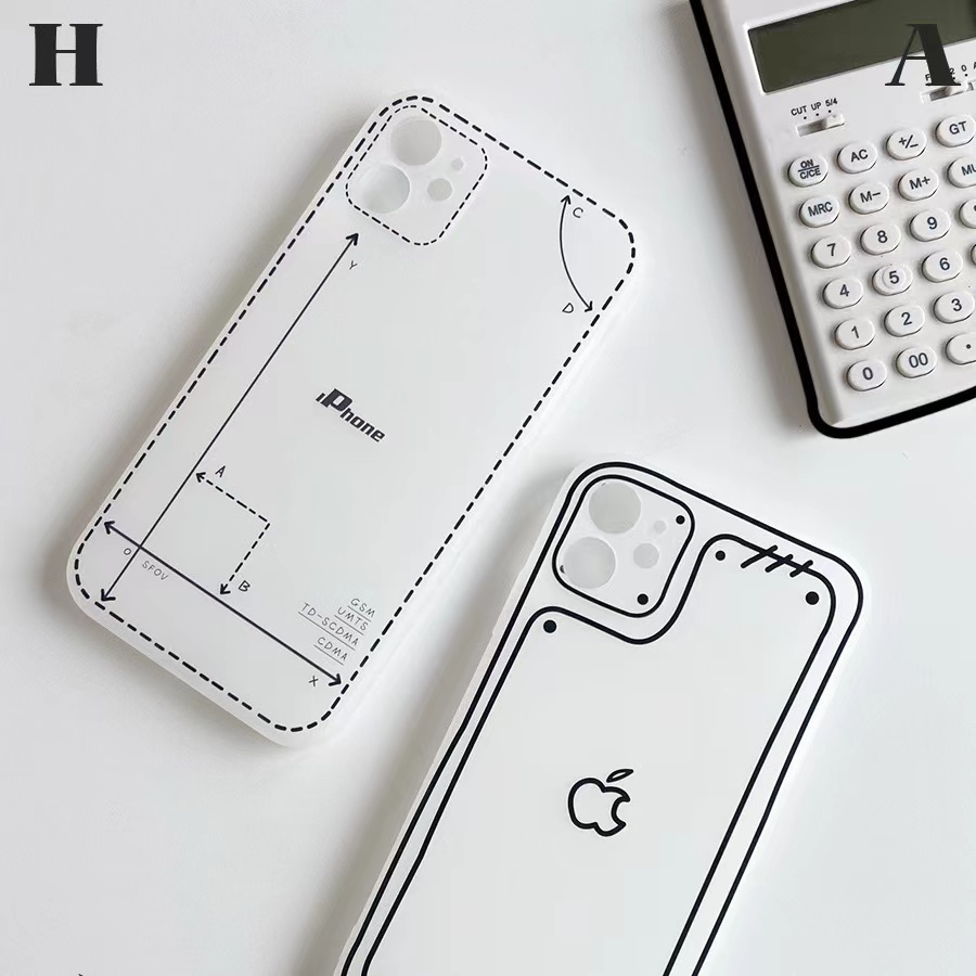 Ốp Điện Thoại Silicon Hai Chiều Màu Trắng Đen Cho iPhone14 pro max Apple 13 12 11 / 7 / 8p / xs