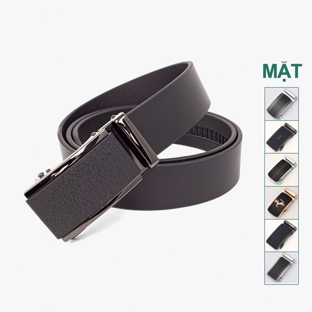 Thắt lưng nam da bò nguyên tấm TĐ01 màu đen khoá tự động nhiều mặt lựa - bảo hành 12 tháng