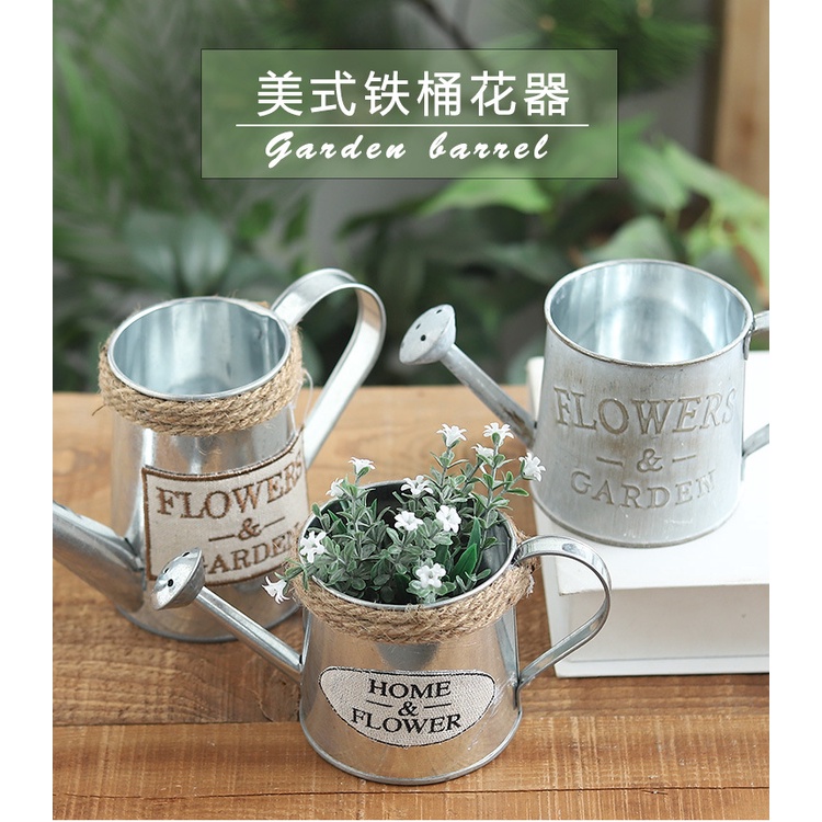 Bình Tưới Nước Bằng Thiếc Hình Bình Tưới Cây Phong Cách Cổ Điển Trang Trí Nhà Cửa/ Văn Phòng