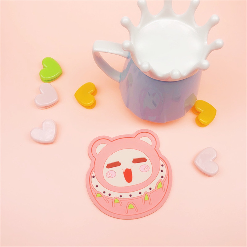 1 Miếng Lót Ly Silicon Cách Nhiệt Hình Trái Chuối Hoạt Hình Đáng Yêu