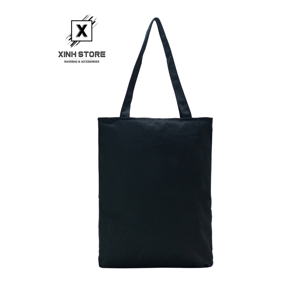 Túi Vải Đeo Chéo Tote Bag Women Đen XinhStore