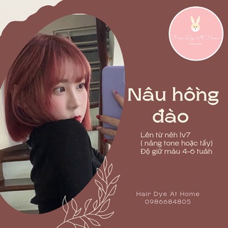Thuốc nhuộm tóc - NÂU HỒNG ĐÀO kèm trợ oxy