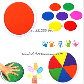 Mực dấu NHIỀU MẦU in vân tay , bàn tay FINGER PAINT PRINT INK PAD CHO BÉ