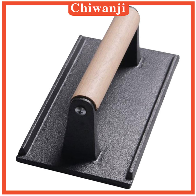 [CHIWANJI]1.2kg Cast Iron Steak Weight Burger Press Bacon Press Grill Summer BBQ Gift