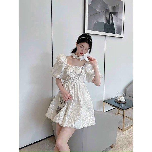 ĐẦM BABYDOLL GẤM CỔ CHOKER