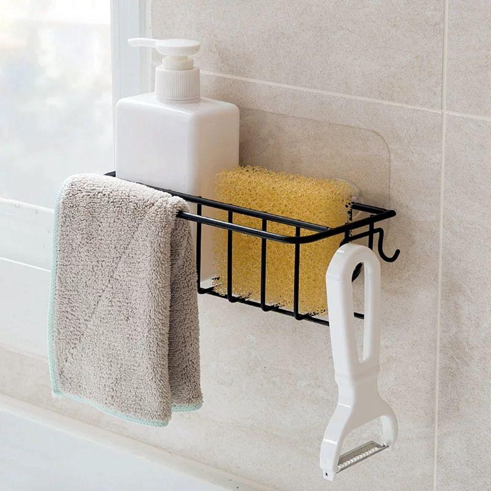 PATRICIA Giá Đỡ Bọt Biển Rửa Chén Bằng Sắt Gắn Tường Tiện Dụng Cho Bồn Rửa Nhà Bếp