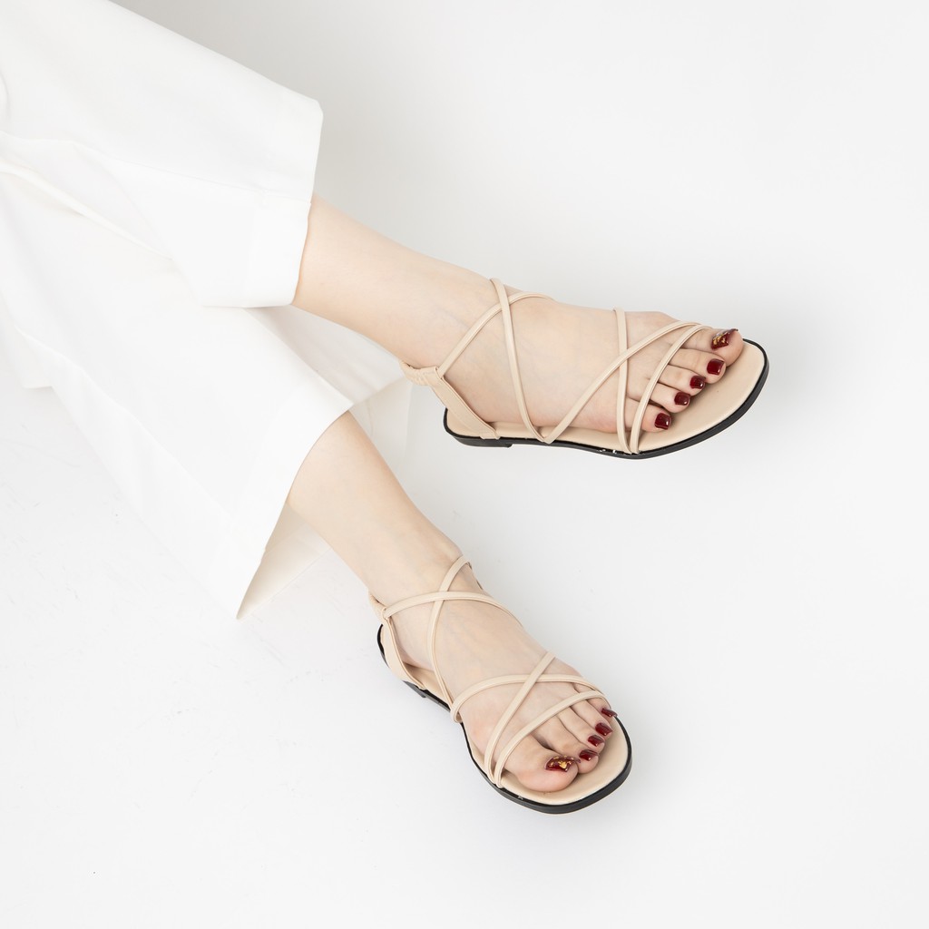 Giày Sandal Nữ MWC Đế Bệt Quai Mảnh Dây Chéo Cá Tính NUSD-2867