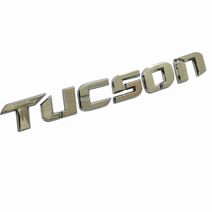 Tem Dán Xe Ô Tô, Tem Dán Xe, Tem Logo Chữ Nổi TUCSON Dán Đuôi Xe