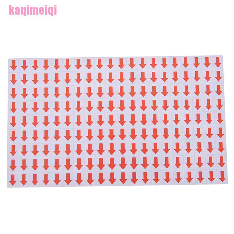 Set 10800 Miếng Dán Đánh Dấu Sương Mù Hình Mũi Tên Màu Đỏ 10x12mm