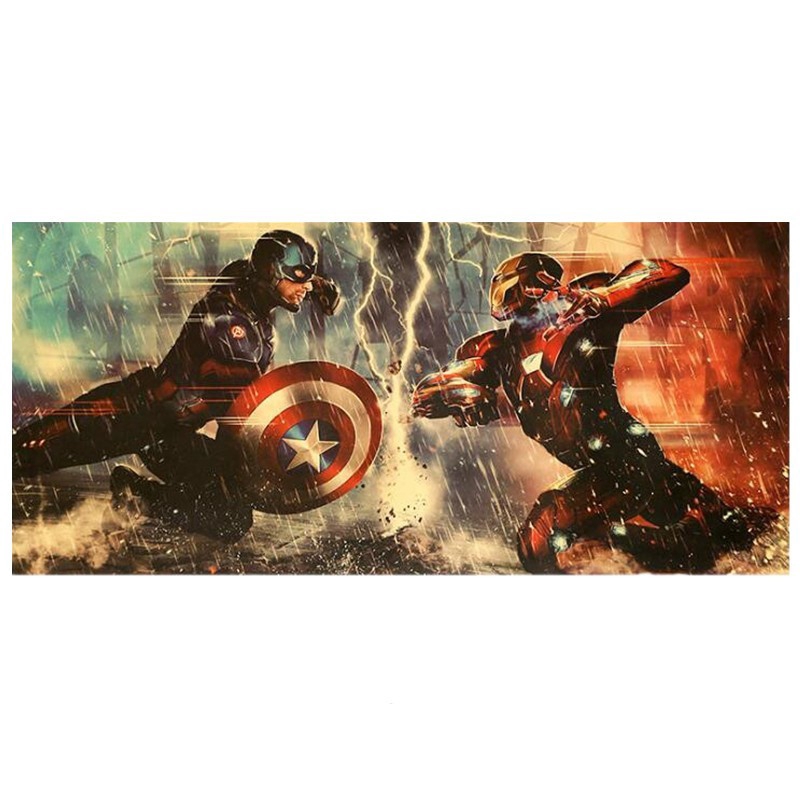 Poster Dán Tường Trang Trí Hình Siêu Anh Hùng Marvel