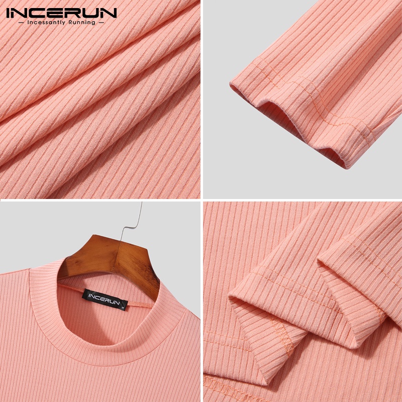 Áo Incerun tay dài cổ cao 4 màu cho nam