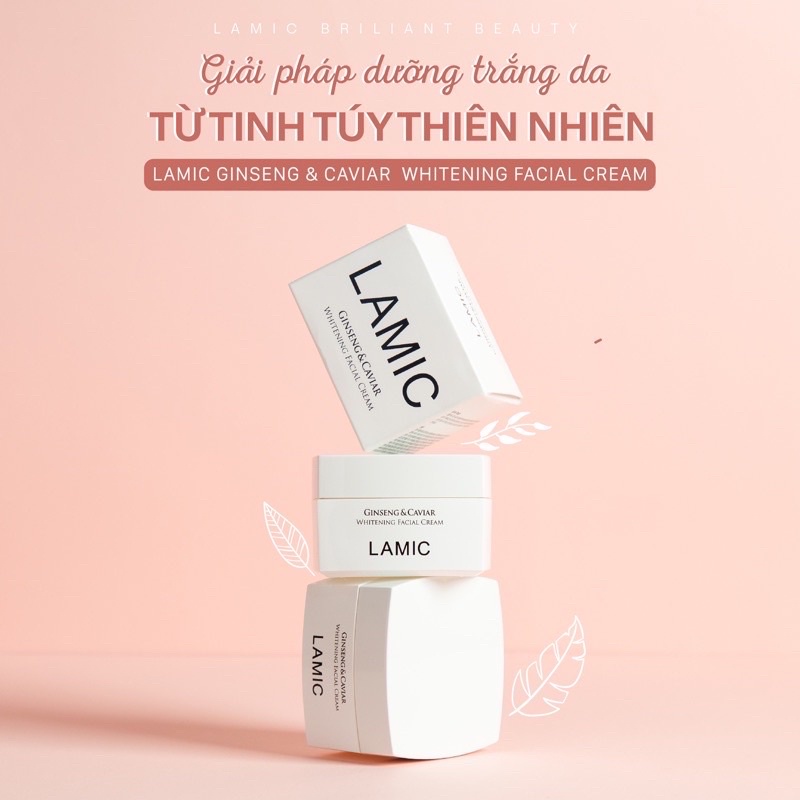 Kem dưỡng trắng ngừa thâm nám trứng cá tầm Lamic ginseng caviar facial cream