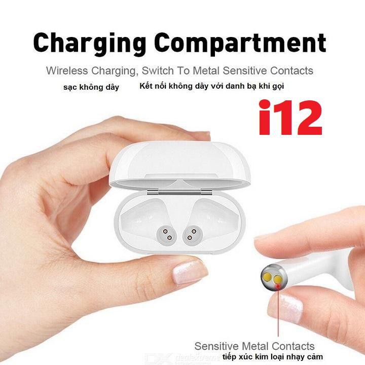 Tai Nghe Bluetooth mini i12 TWS Cảm Biến Vân Tay