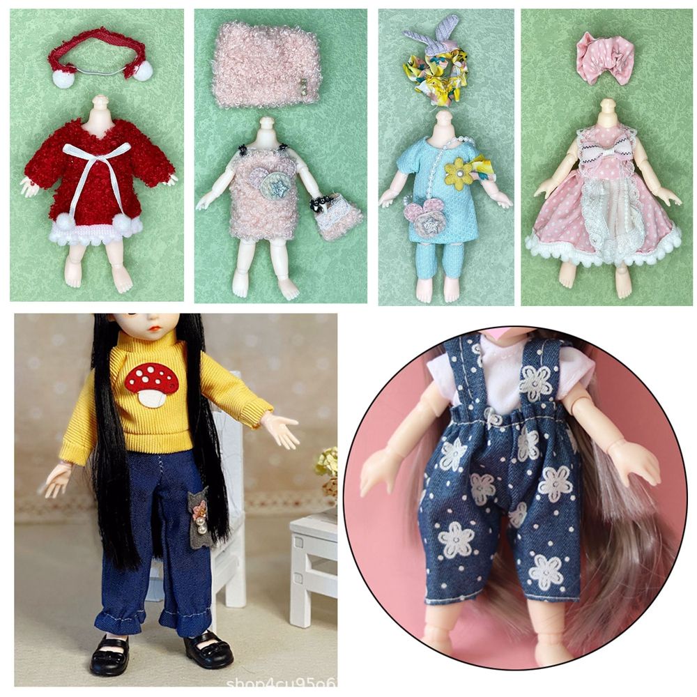 Set đồ thời trang cao cấp cho búp bê 16cm diy