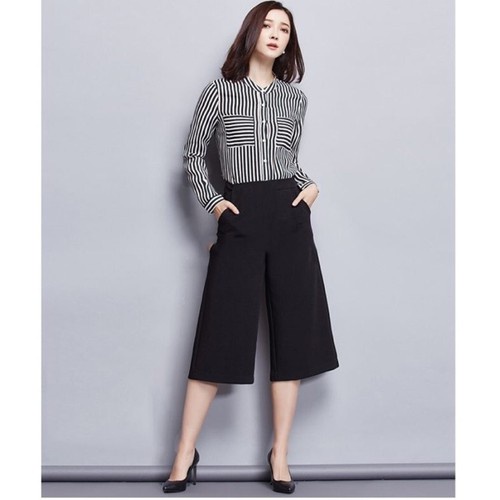 Quần Culottes Quần Ống Rộng nữ, Dáng Rộng Giả Váy, Mềm Mại Nữ Tính, Vải Lụa Trượt, Có bigsize 89KG
