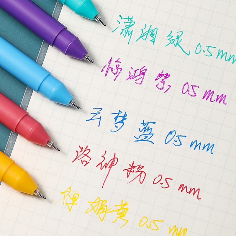 Set 5 bút bi ngòi 0.5mm nhiều màu sắc