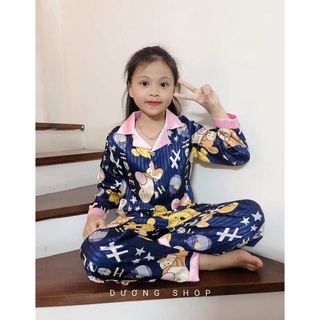 Bộ pizama dài tay cho bé 8-25kg hàng lụa cao cấp
