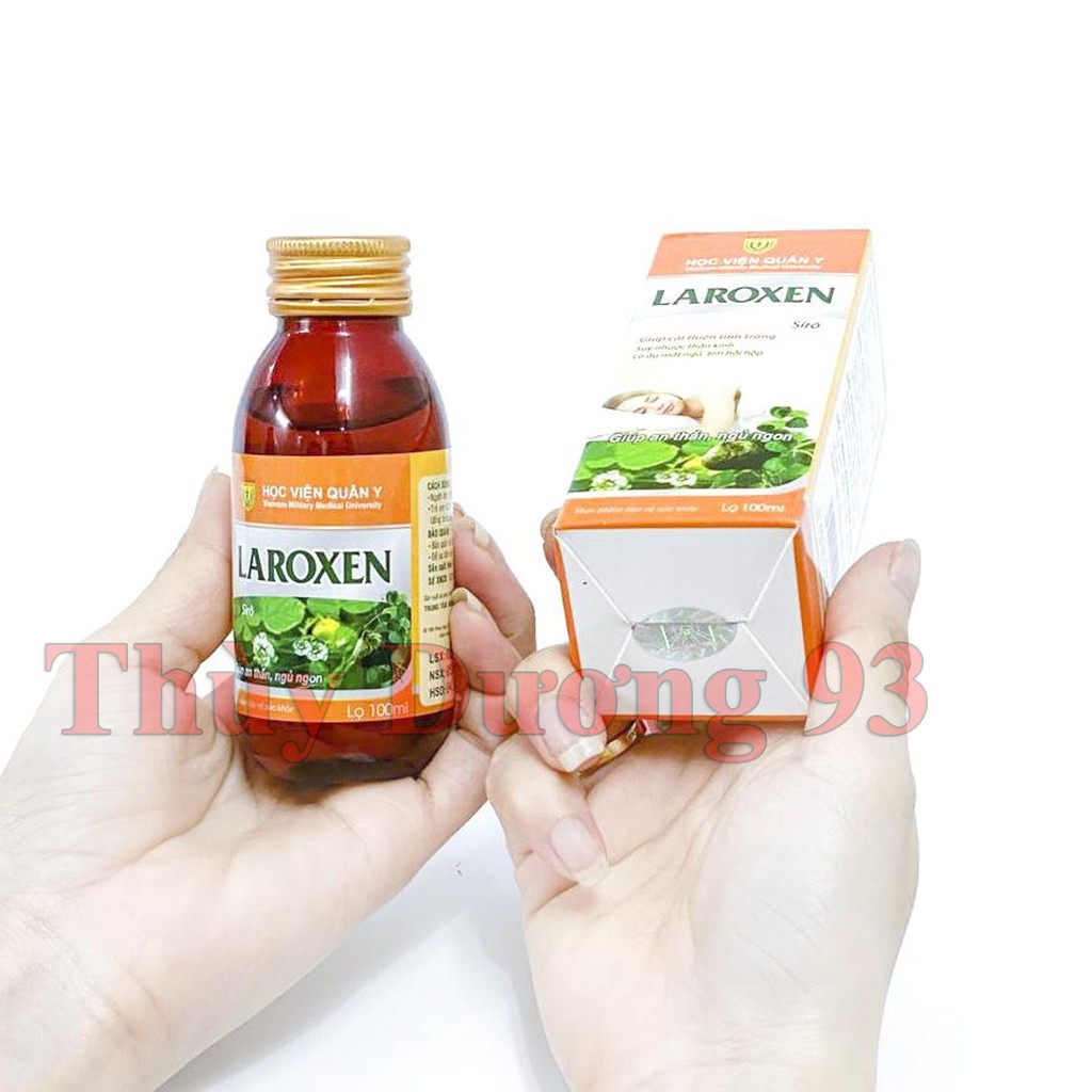 [HÀNG CHUẨN HỌC VIỆN QUÂN Y] Bộ 8 hộp Siro thảo dược Laroxen Học Viện Quân Y (100ml x 8) giúp ngủ ngon, ngủ sâu giấc hơn