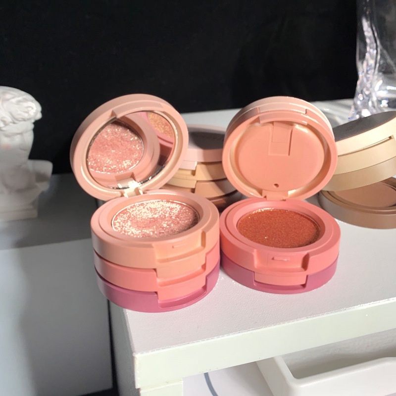 HERORANGE Bảng Phấn Bắt Sáng / Má Hồng 3 Trong 1 Đa Năng Màu Lì / Ánh Ngọc Trai Lấp Lánh Dành Cho Nữ