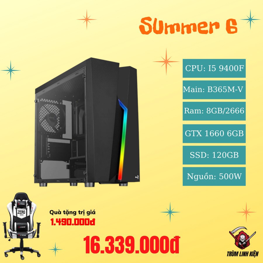 Máy tính chơi game tặng ghế cao cấp