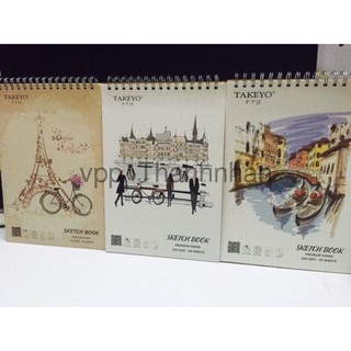 Sổ Vẽ SKETCHBOOK TAKEYO, Sổ Vẽ Màu Nước A4