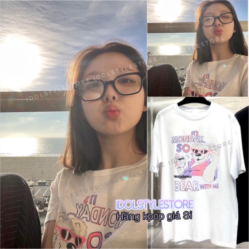 Áo thun gấu như Nayeon Twice và Irene RedVelvet