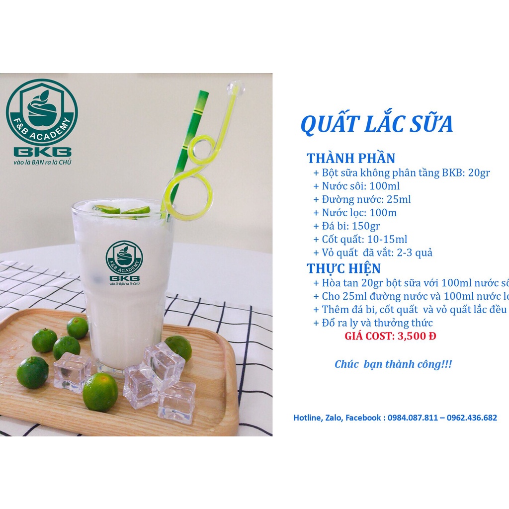Bột quất lắc sữa BKB gói 1kg - Đồ uống giải khát thơm ngon, độc đáo