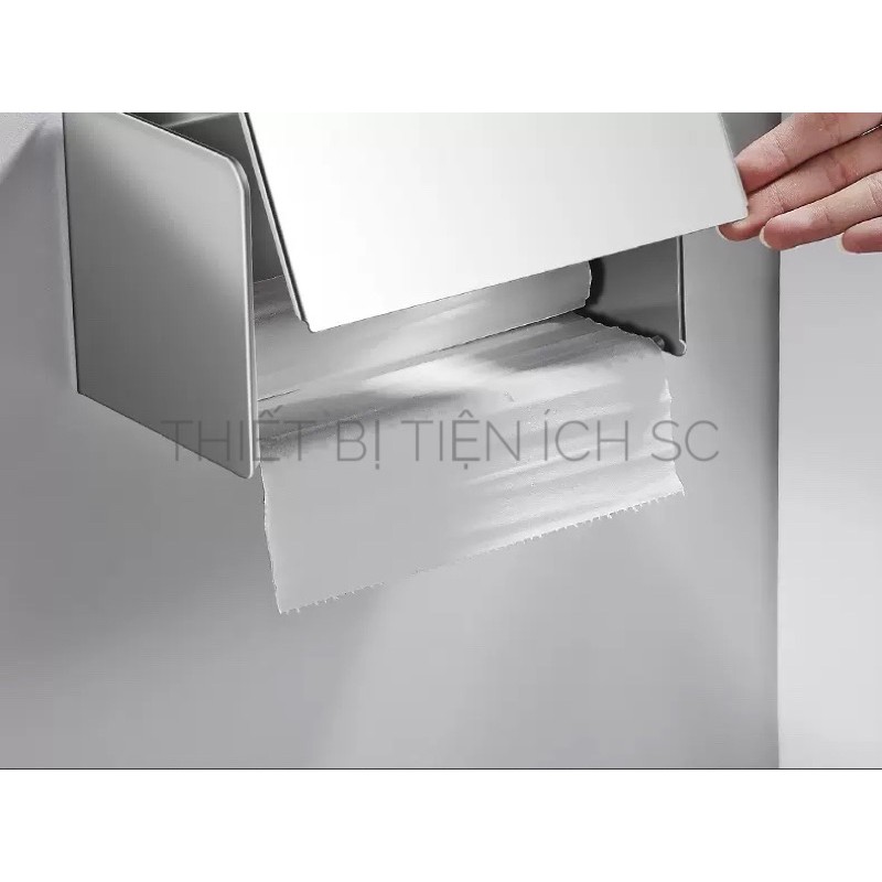 ( Hàng Dày 600g - Dán Tường ) Hộp Đựng Giấy Vệ Sinh Nhà Tắm INOX SUS304 Chính Hãng SHINRAI