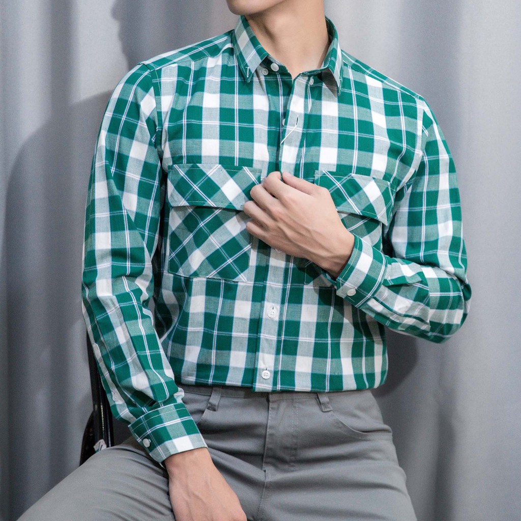 Áo Sơmi Kẻ Caro Chất Liệu Cotton Không Bai Xù, Màu Sắc Tươi Trẻ, Chống Nhăn Hoàn Hảo - POLIDO | BigBuy360 - bigbuy360.vn