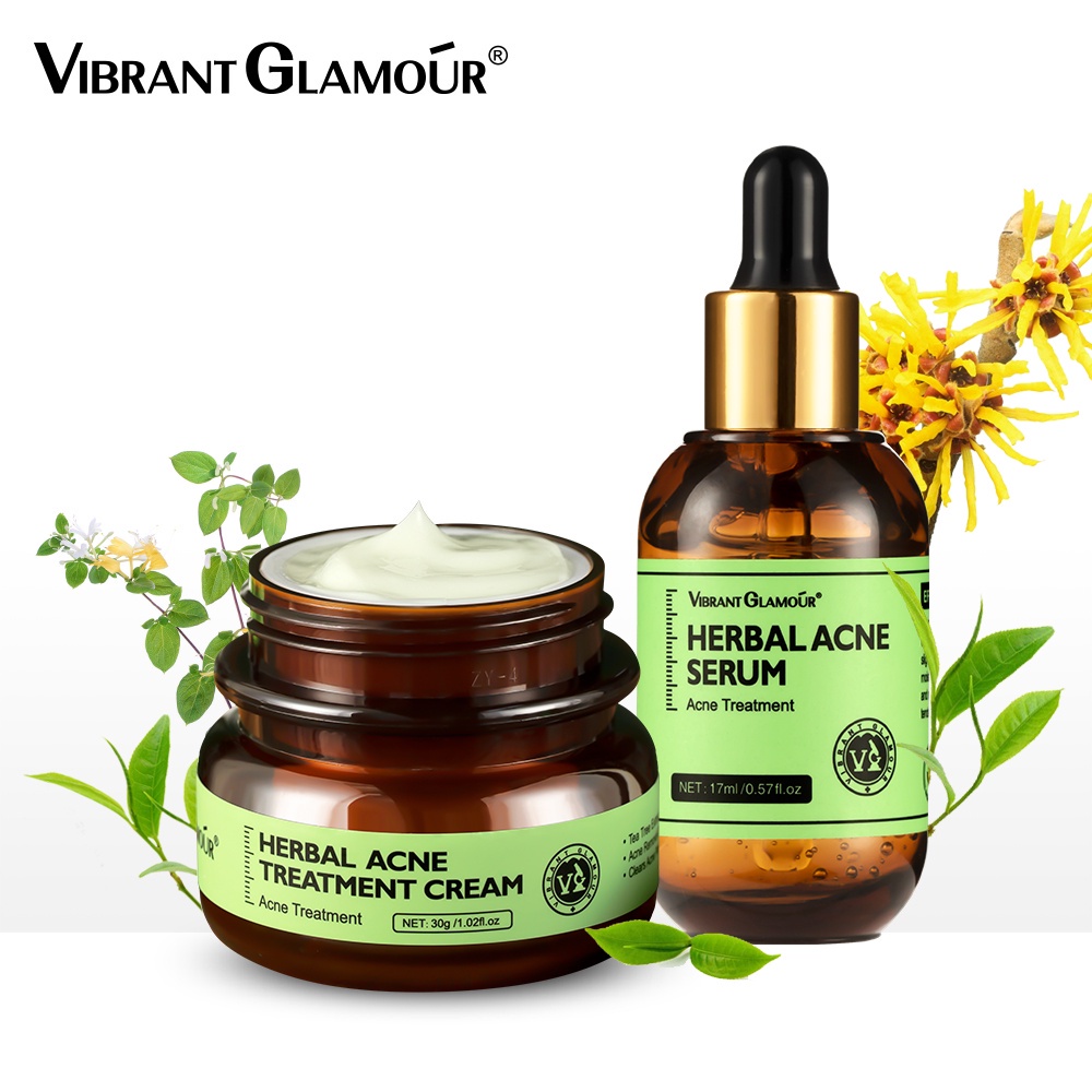 Bộ 2 sản phẩm chăm sóc da mặt VIBRANT GLAMOUR hỗ trợ làm giảm mụn chăm sóc da