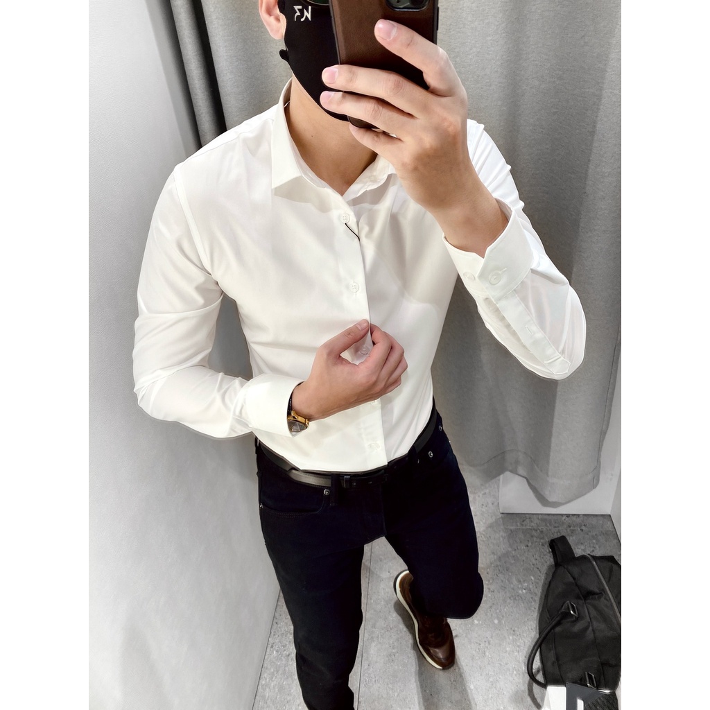 Sơ Mi Dài Tay Màu Trơn