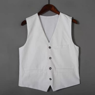 {2 màu Đen/Trắng} Áo gile vest xuất Hàn (có sẵn)